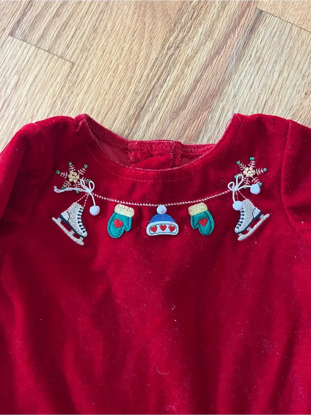 Red Holiday Velvet and Plaid Girls' Christmas Dresses